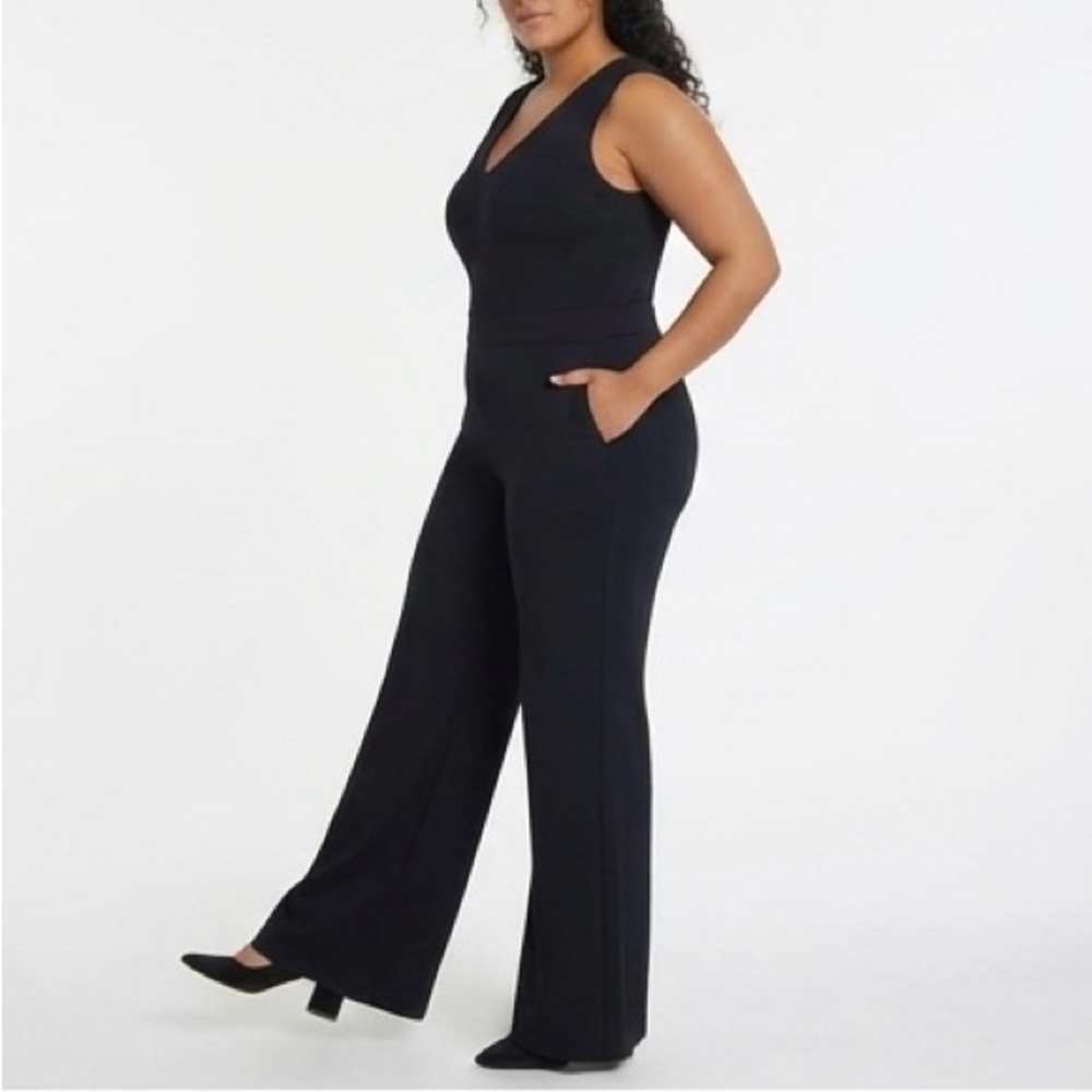 SPANX Sleek Black Jumpsuit - Picture 1 of 8